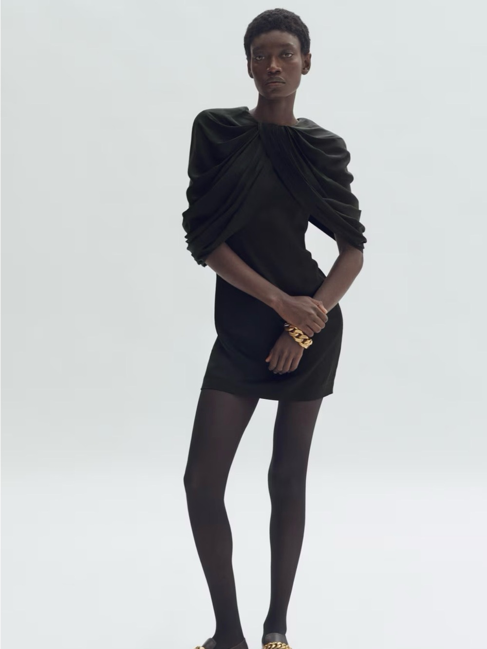 Stella McCartney x H&M Draped-Sleeve Mini Dress